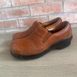 Ariat Expert Safety Leather Clogs Composite Toe Women’s 8 Tan Work